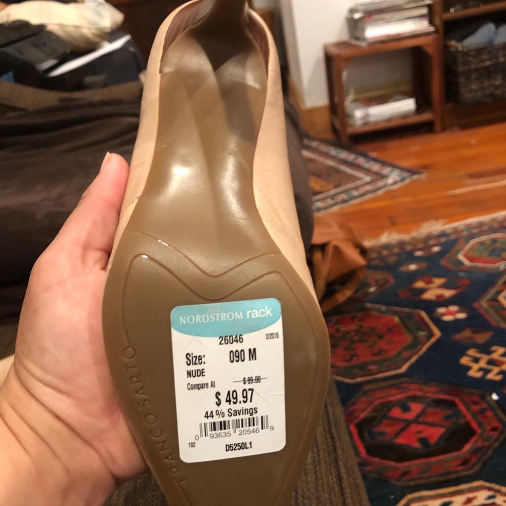 Cream Color heels by Franco Sarto